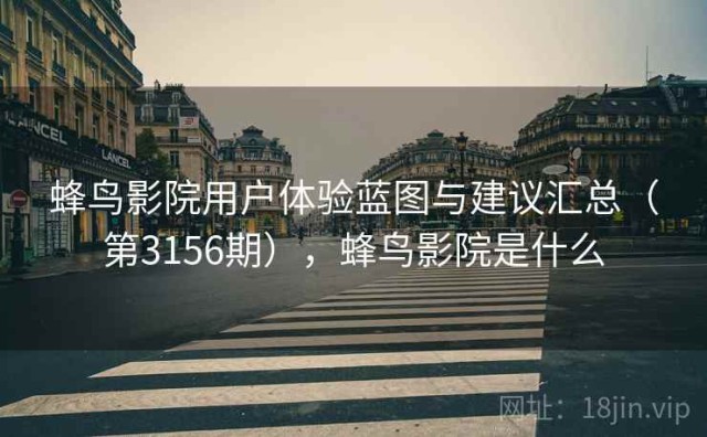 蜂鸟影院用户体验蓝图与建议汇总（第3156期），蜂鸟影院是什么