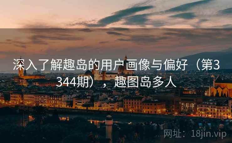 深入了解趣岛的用户画像与偏好（第3344期），趣图岛多人